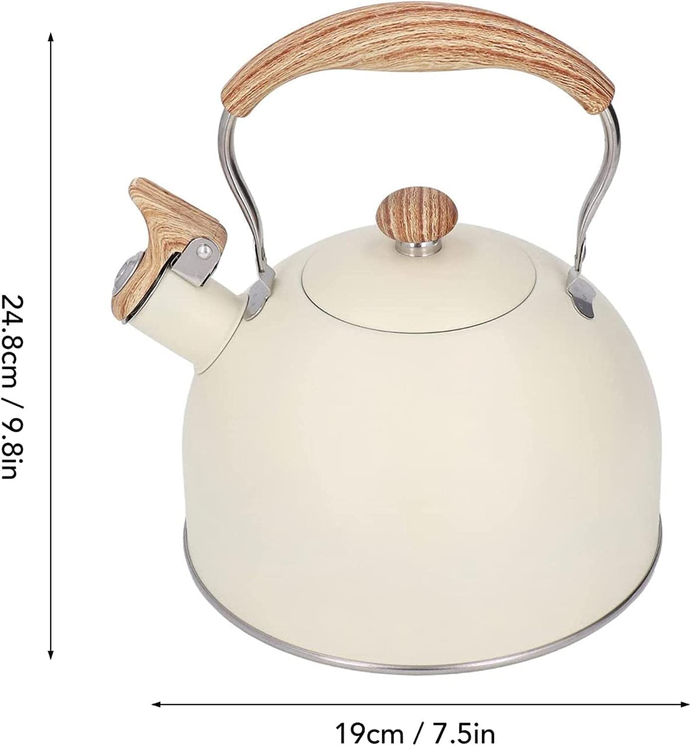 Czajnik z Gwizdkiem 2.5L Gwizdający Czajnik Dzbanek Na Herbatę Płyta Kuchenna Ze Stali Nierdzewnej Gwizdek Czajnik Do Herbaty Z Uchwytem Czajniczek Do Kuchenki Indukcyjnej Gazowej Gwizdanie Czajnik Cz
