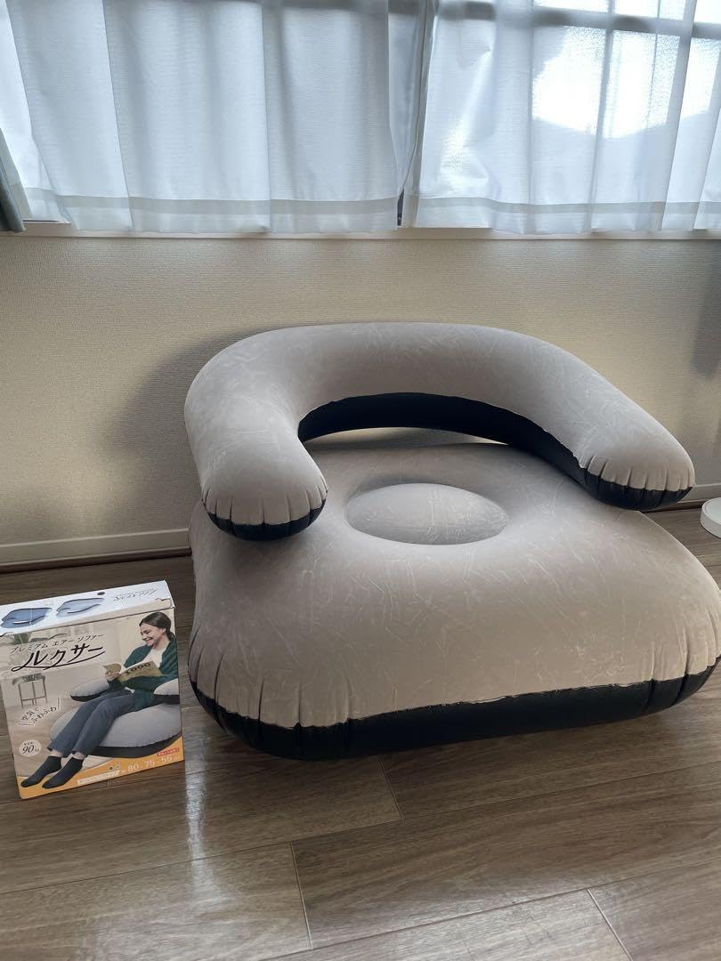 Amazon.co.jp: LUXOR ルクサー プレミアム エアーソファー グレー椅子
