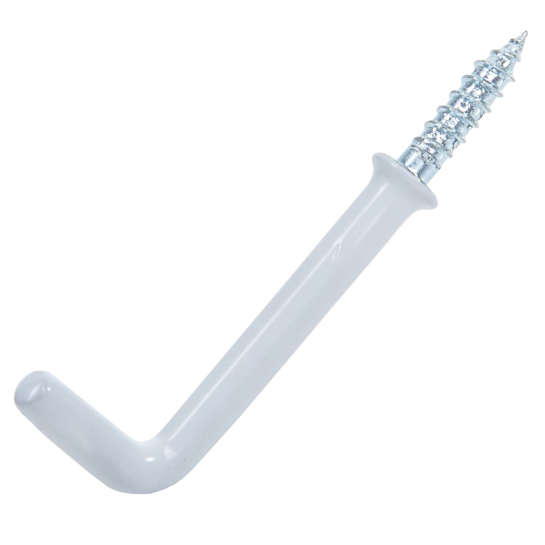 White Hinge White 50X Long Dresser Hooks 38Mm - Straight L Square Kitchen Mug/Cup Hangers