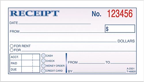 Miniatura 5 de Adams talonario de recibos de dinero y pagos de alquiler, 2.75 x 5.38 pulgadas, 2 partes, sin papel carbón, blanco y canario., blanco (WhiteCanary)
