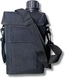 Cantil Tatico Militar Capacidade 2 Litros Com Capa Multicor ' (Preto)