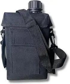 Cantil Tatico Militar Capacidade 2 Litros Com Capa Multicor ' (Preto)