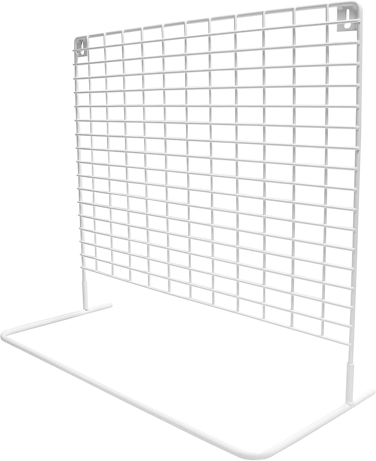 Counter & Wall Hanging Mesh Panel Display with 8 x White Single Hooks Shop Display, Market