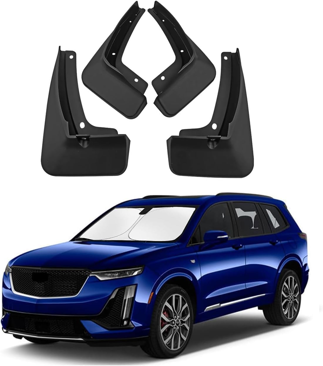 NYSLDSCO 4Pcs Premium Mud Flaps for Cadillac XT6 2019-2025 Front and Rear Splash Guards Durable Mudguards Protection Against Road Debris