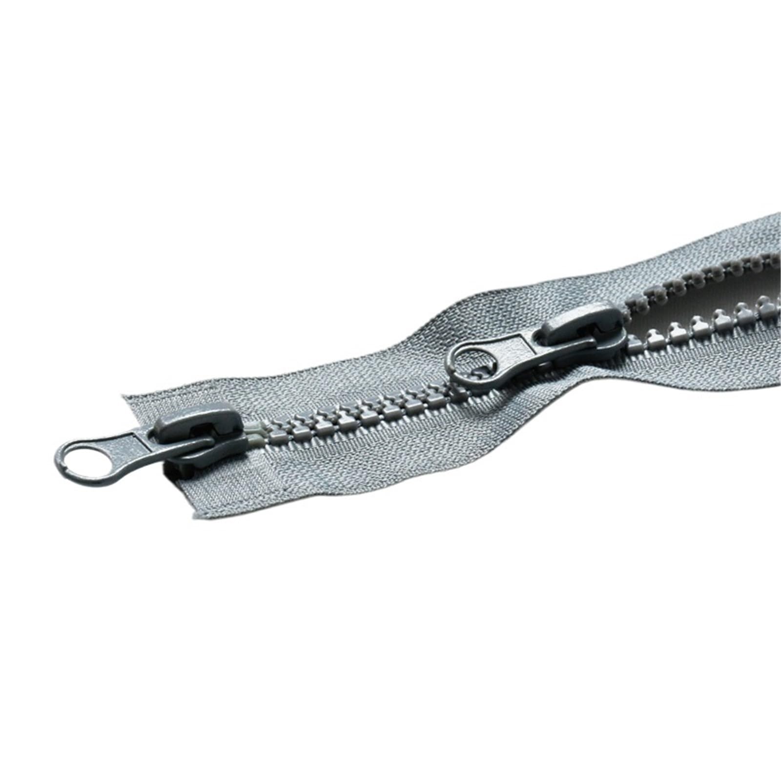 Zippers Sewing, 2-Way Separating Zipper Size 5 Resin Teeth 80cm Multicolor for Sewing(Bluegrey)
