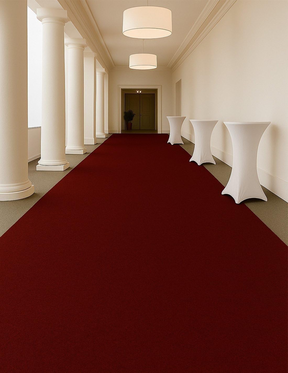 Jardin202 - Alfombra para Eventos Moqueta Ferial | 2m Ancho 2 Metros (Ancho) x 30 Metros (Largo) (08 - Burdeos)
