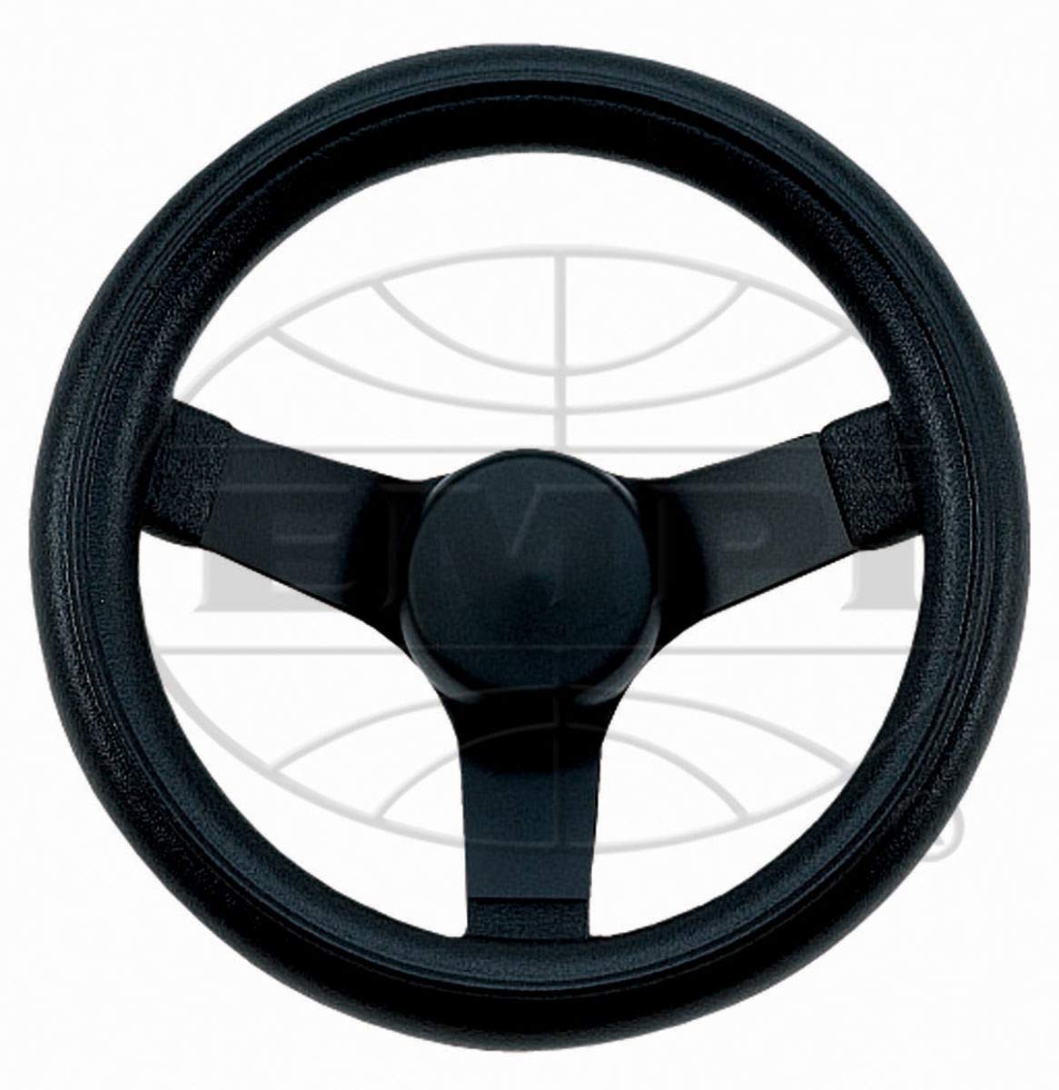 Steering Wheel, 10 Diameter, 2 Dish, 3 Spoke, 3 Bolt, Compatible with Dune Buggy