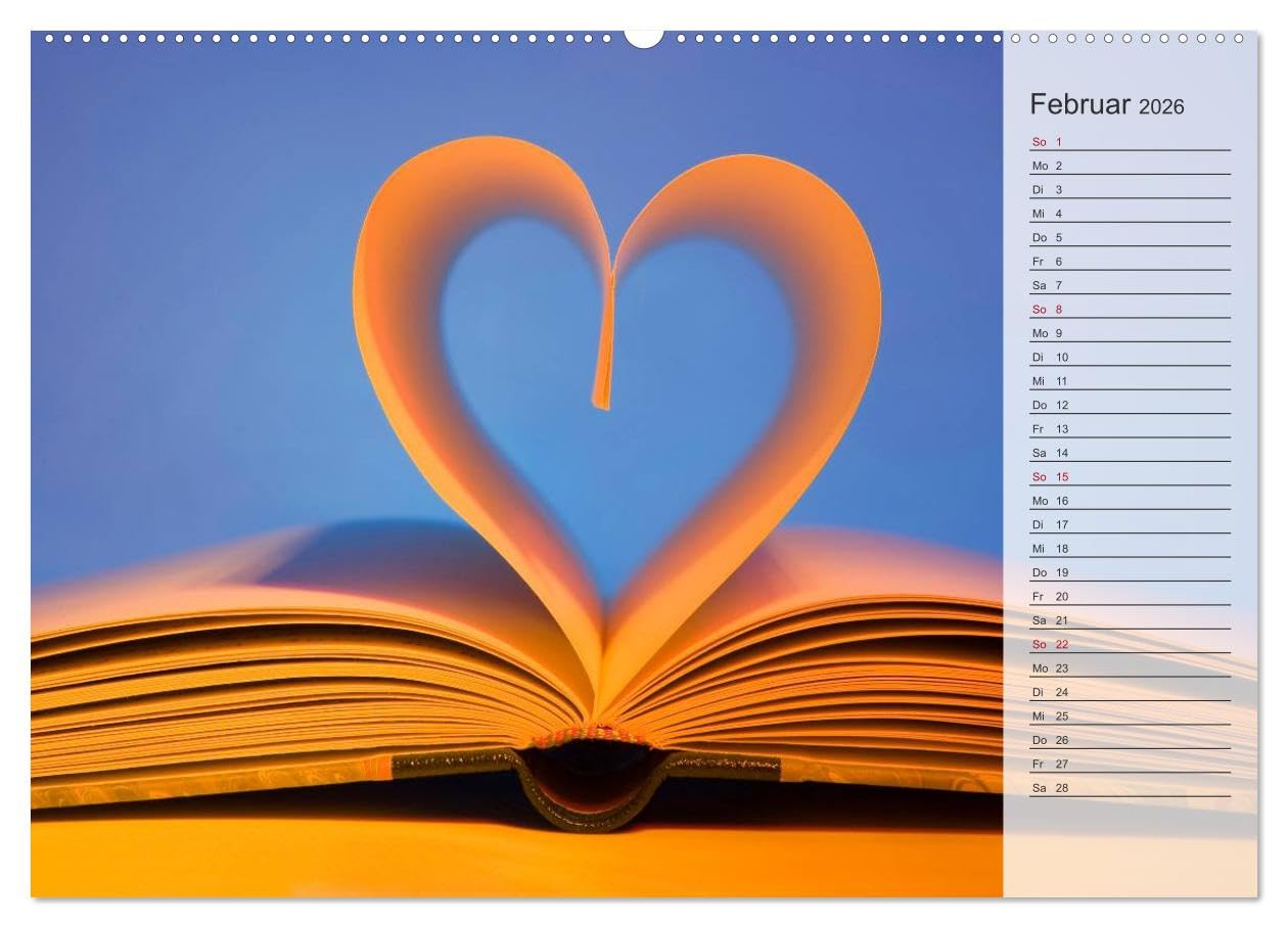 Tage von Herzen (hochwertiger Premium Wandkalender 2026 DIN A2 quer), Kunstdruck in Hochglanz: Geburtstagskalender mit Platz für Notizen (CALVENDO Lifestyle)