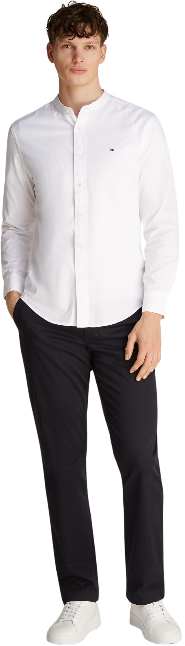 Tommy Hilfiger Uomo Camicia Flex Poplin Solid MAO Regular Fit