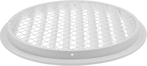 Miniatura 8 de Vent Systems Cubierta de ventilación blanca Soffit de 10 pulgadas - Rejilla redonda de ventilación de aire - Cubierta de parrilla - Pantalla de