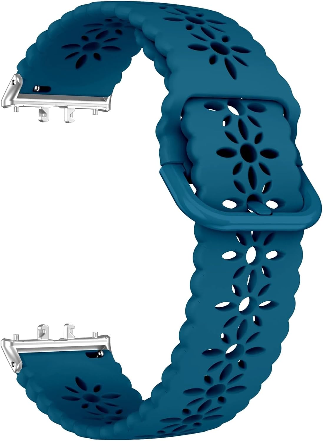 Lovely Strap for Fit 3 Accessories Silicone Band Strap for Fit 3 Hollow Woman Cute Girl Watchband(Light Gray) image 4