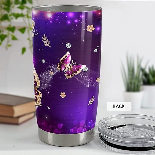 Vista 84 de SANDJEST Vaso térmico de 20 onzas con aislamiento térmico de acero inoxidable para mujer, regalo para cumpleaños, Navidad hermana