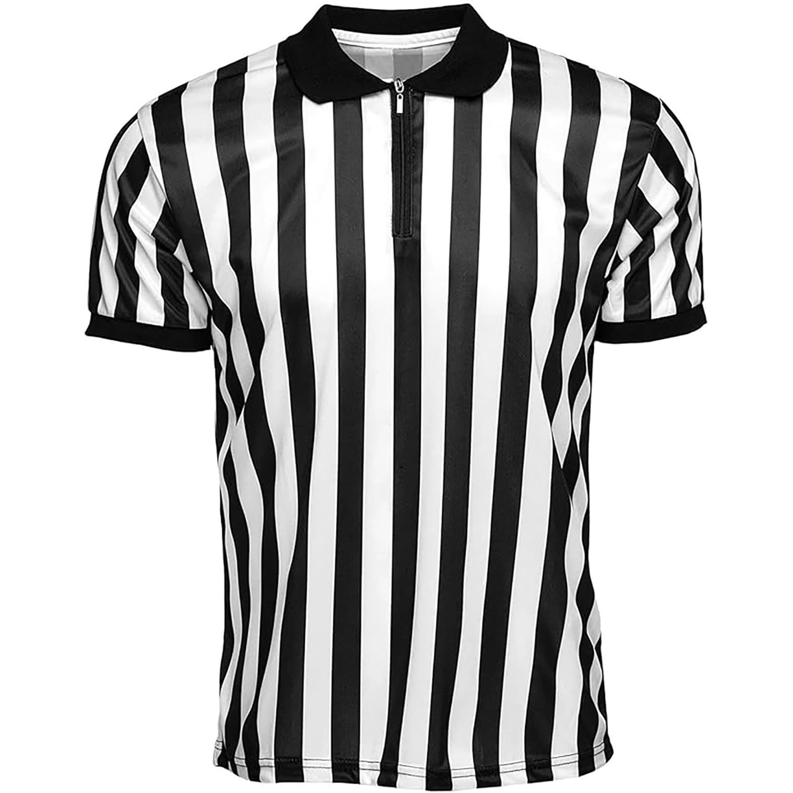 Maillot D'arbitre Unisexe Noir Et Blanc – Respirant, Séchage Rapide, Pour Foot, Basket, Hockey, Cheerleading, Déguisement