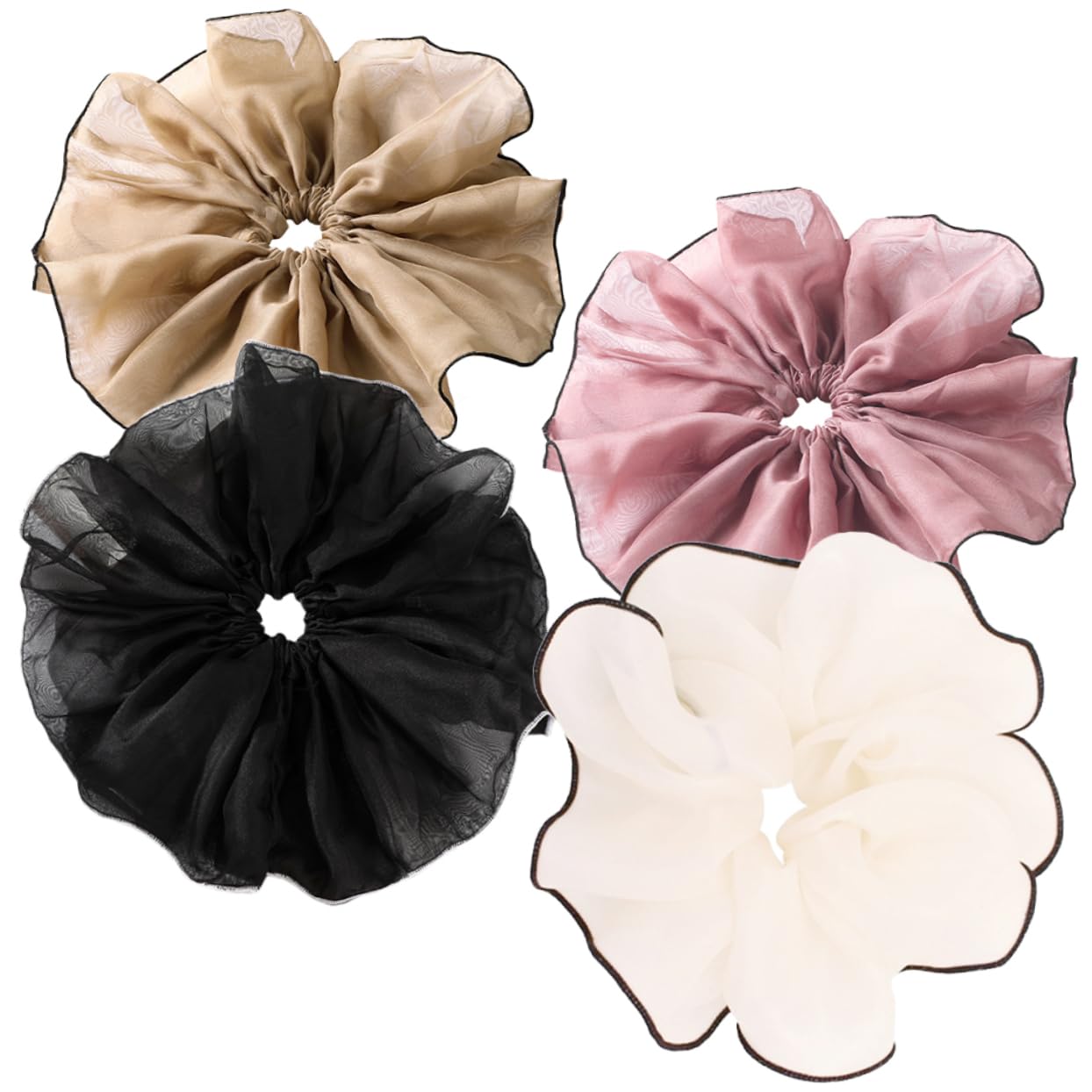 FOMIYES 4 Juegos De Coleteros Elásticos Para El Pelo Para Mujeres Y Niñas Accesorios Elegantes Para El Pelo Coleteros Semirecogidos O Sueltos 4 Unidades.