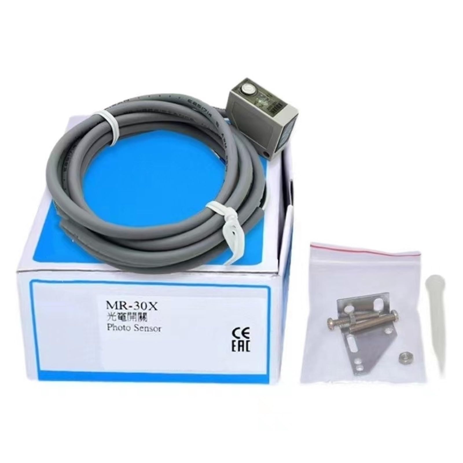 QAZXSEMUI E3JK-DN11-C E3JK-DN12-C E3JK-DP11-C E3JK-DP12-C 2M 10-30VDC Long-Distance Photoelectric Sensor Switch(E3JK-DN11-C)