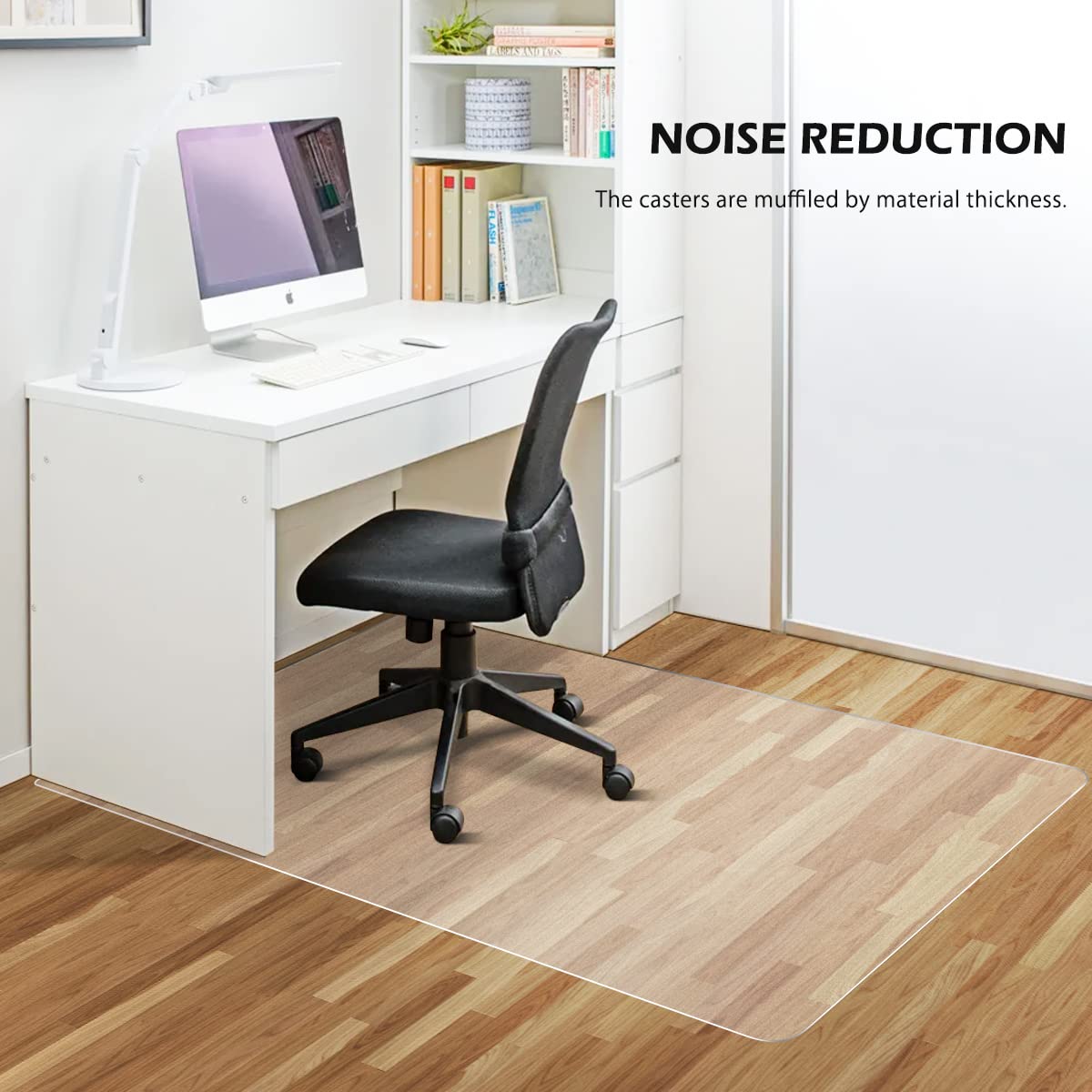 Office Chair Mat For Hardwood Floor,4.3x17.4 FT Clear Vinyl Plastic Floor Runner Protector, Non Skid Transparent Hardwood Floors Carpet Protector Waterproof Rugs Pad Clear 1.5 Mm Thick - View #5