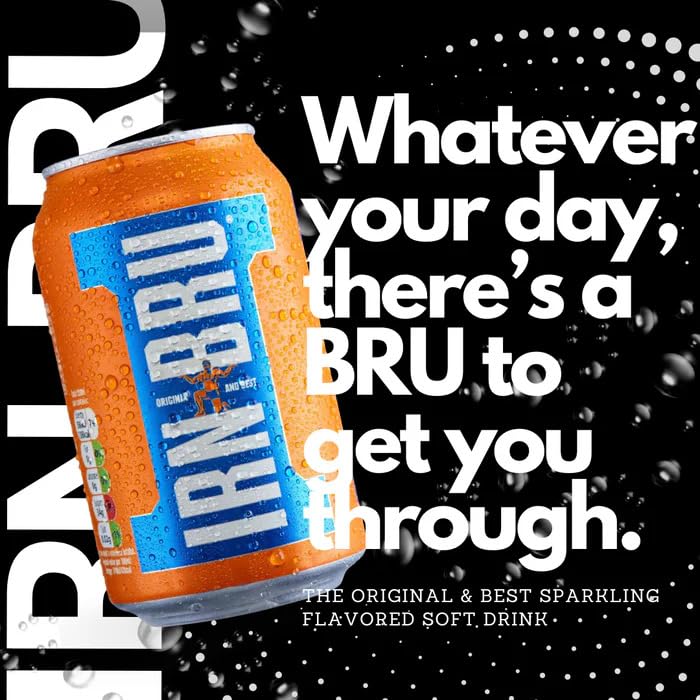 Image of IRN BRU Carbonated Flavored Soft Drink, 67.2 Fluid Ounces (Pack Of 6)