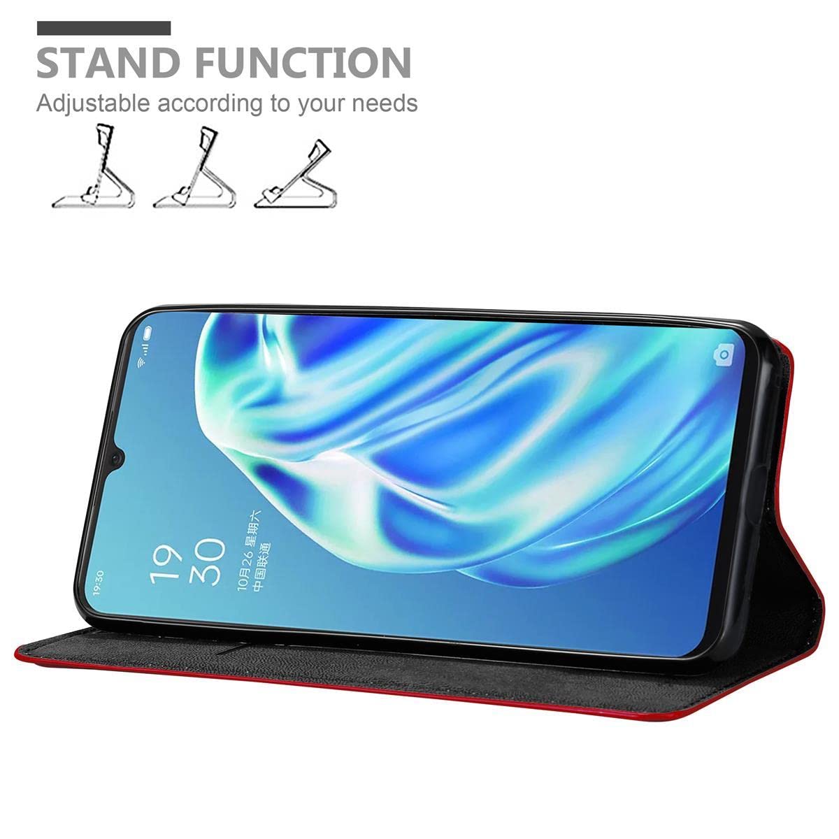 Custodia Libro Cadorabo Per ZTE Nubia N2 – Rossa, Con Vani Carte, Chiusura Magnetica E Funzione Stand