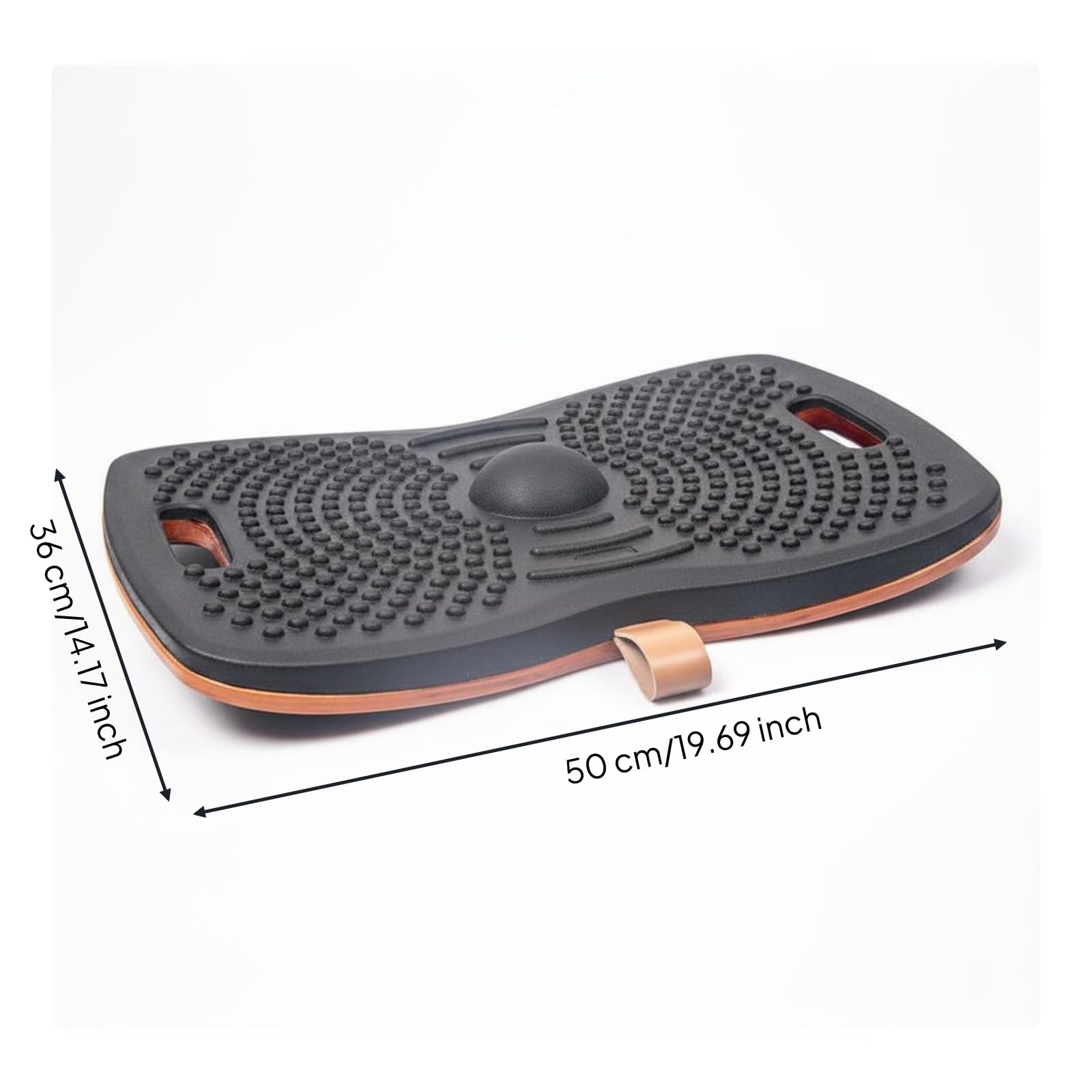 Tavola di Equilibrio Antiaffaticamento Tavola Oscillante Piattaforma per Scrivania in Piedi Tappetino Massaggiante Base Antiscivolo Legno Ergonomico Adatta per Studio Postazione in Piedi