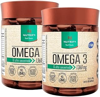 Ômega 3 1360mg KIT 2 X 60 cps NUTRIFY
