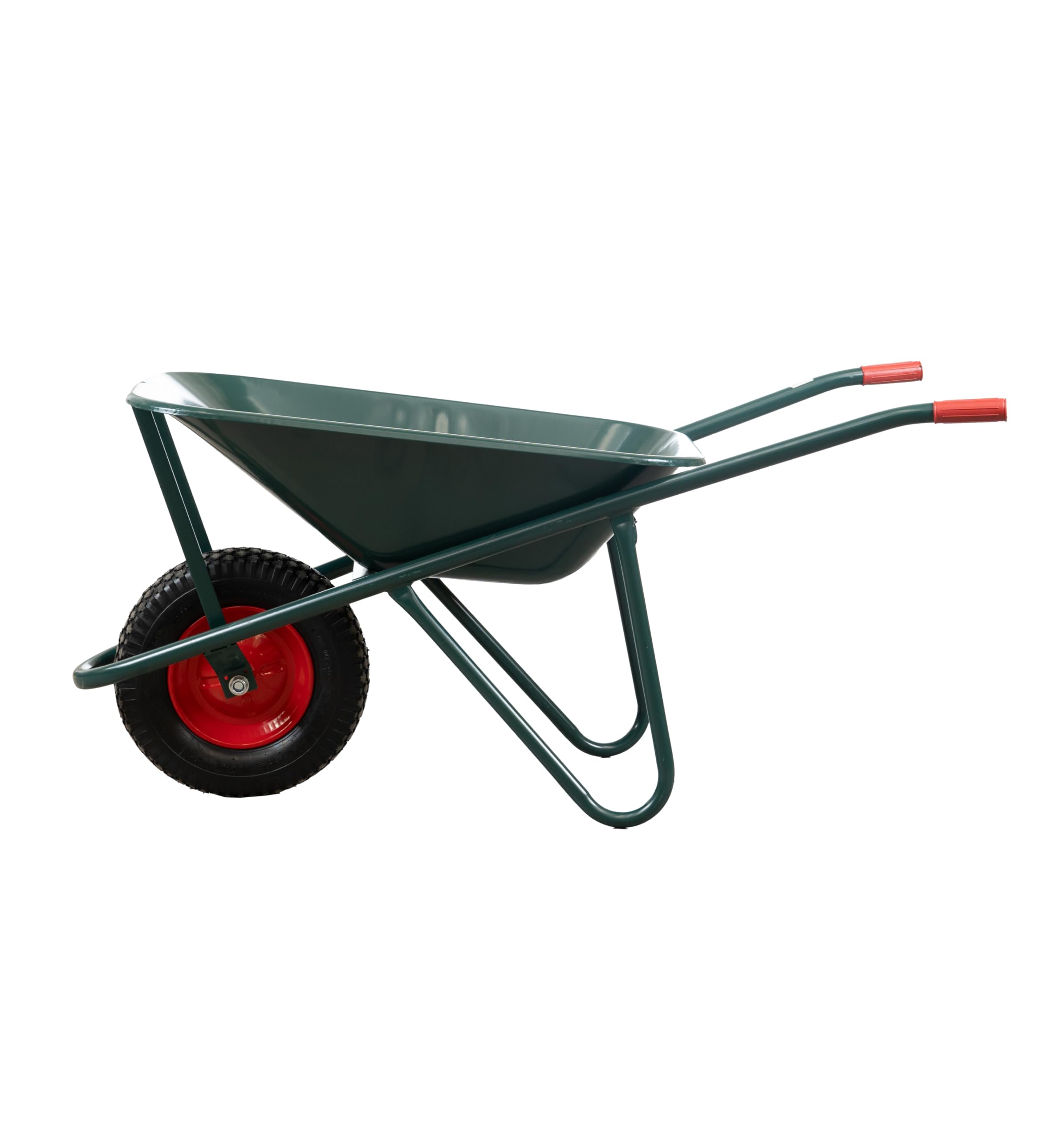 Carriola da giardino in acciaio zincato con vasca da 75 litri