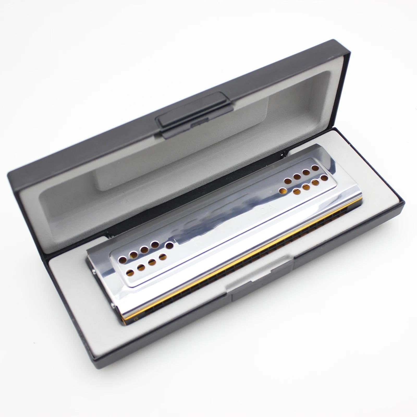 Mundharmonika Mundharmonika 24 Löcher Tremolo Polyphone Doppelseitige C/G-Taste