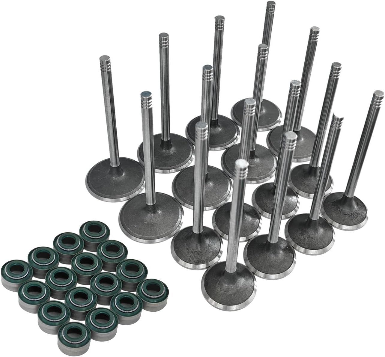 New Engine Intake Exhaust Valves Kits w/Valve Seals for 2011-2024 Chrysler, Dodge, Ram, and Jeep 6.2L 6.4L V8 HEMI, Replace 5038331AB 5038332AB