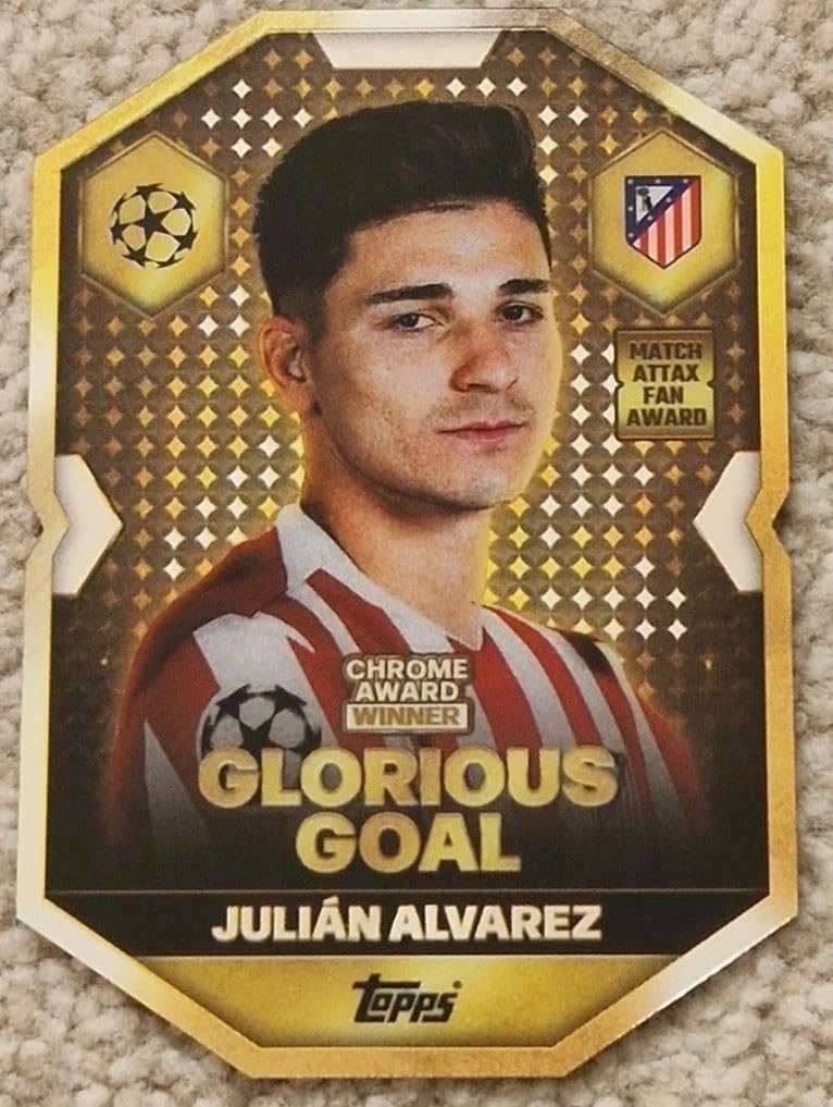 Match Attax 2025 2026 Chrome Award Winner Trading Card(s) You Select (Julian Alvarez CA4)