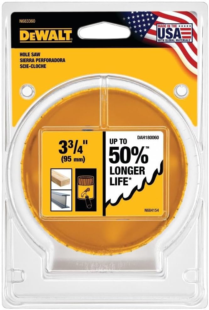 DEWALT DAH180060 3-3/4 (95MM) Hole Saw