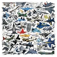 Kids Teens Airplane Stickers 50PCS Fighter Plane Stickers Military Aircraft Stickers for Teens Boys Men Laptop Water Bottles Helmet Luggage Phone Skateboard Bike Bumper