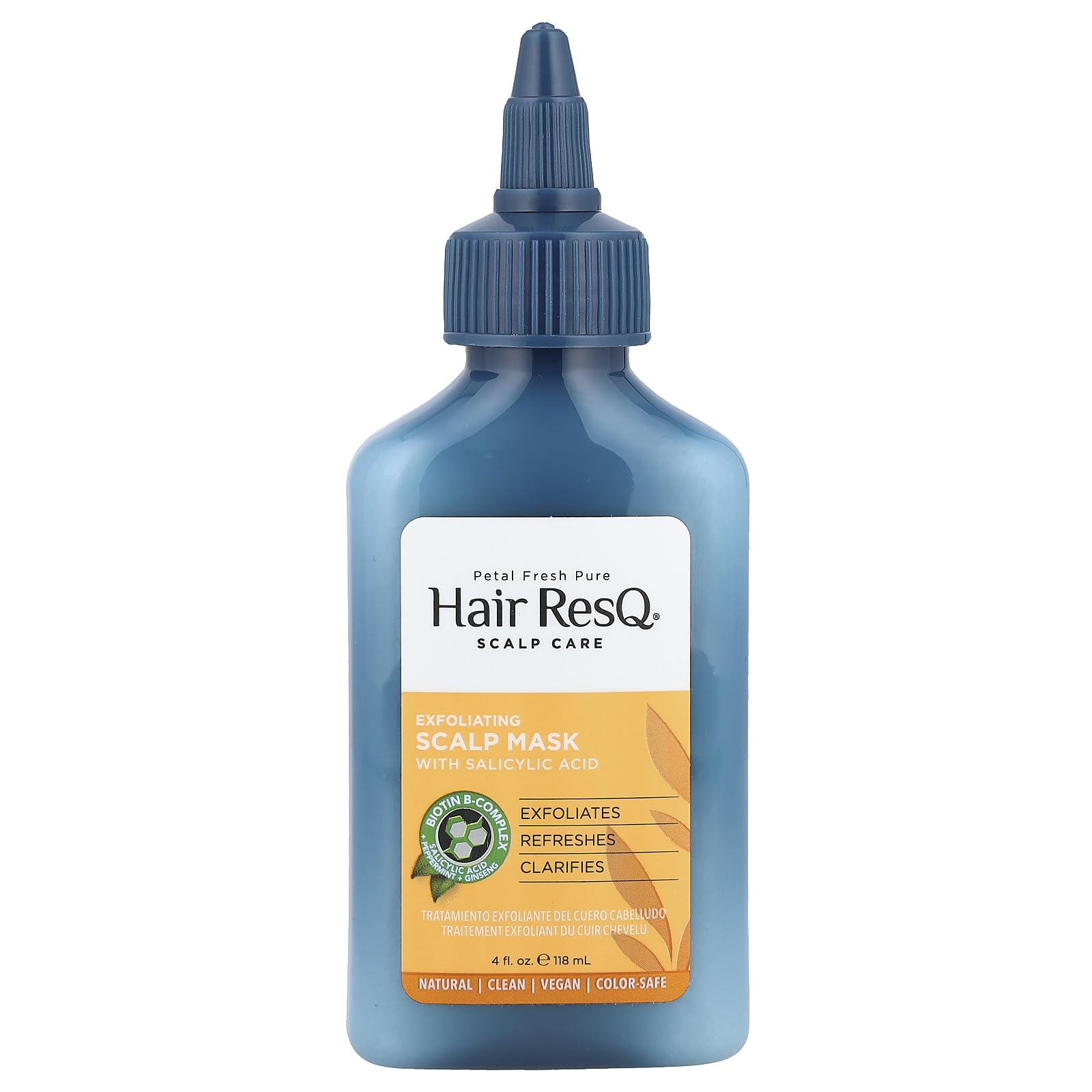 PETAL FRESH Hair Resq Exfoliating Scalp Mask, 4 Oz, Liquid, Unisex, Adult, All Hair Types, Men and Women, People with Hair Loss