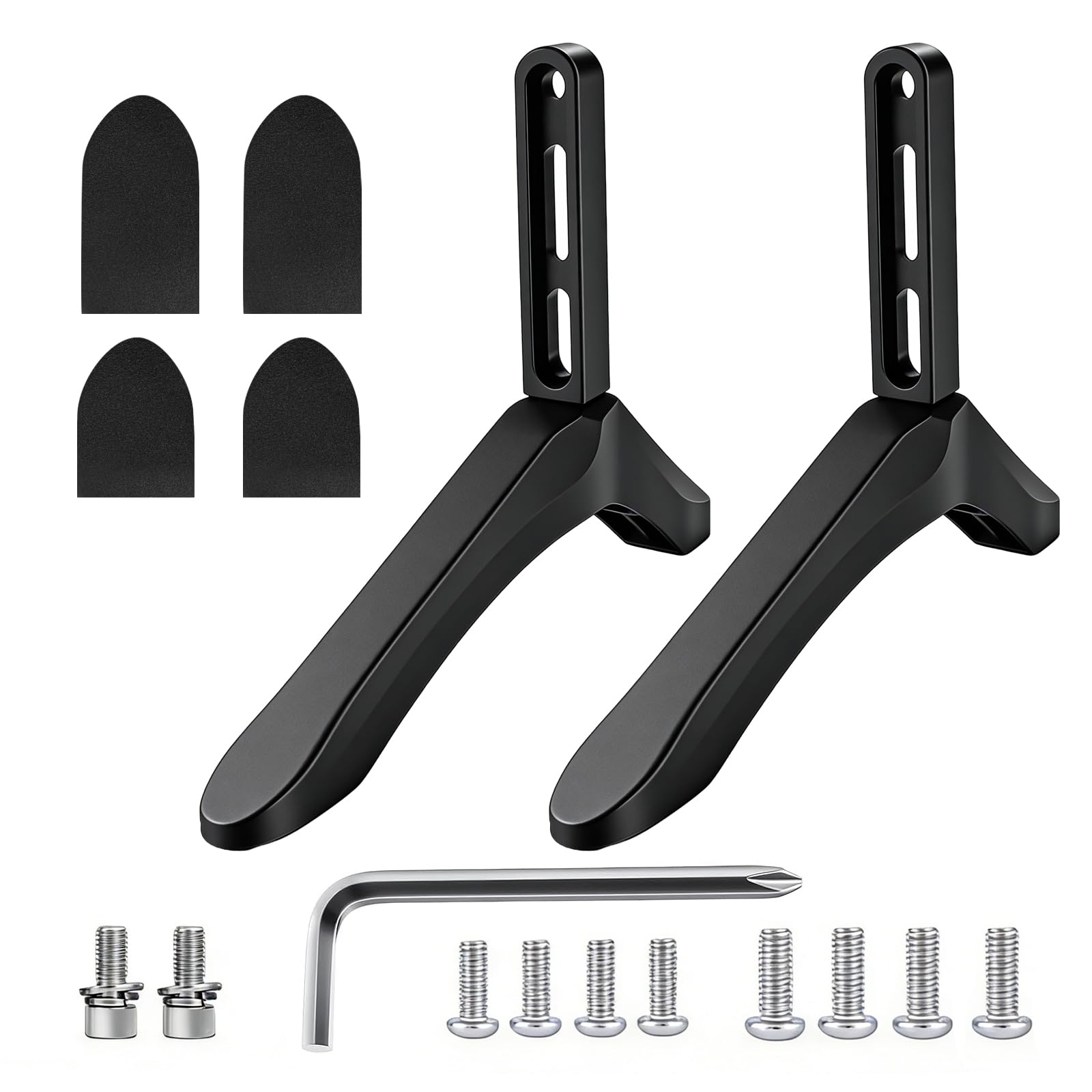 Supporto TV da Tavolo Piedini per Piedistallo TV per Schermi LCD LED OLED da 32-65 pollici Supporto TVs da Tavolo Antiscivolo Installazione Semplice