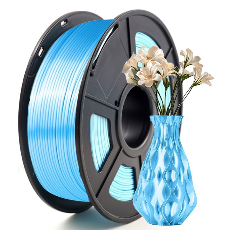 Image of 250G Silk PLA 3D Printer Filament 1.75mm Filajoy3D 3D Printing Filament Dimensional Accuracy + /- 0.03mm for Most FDM 3D Printers,Blue