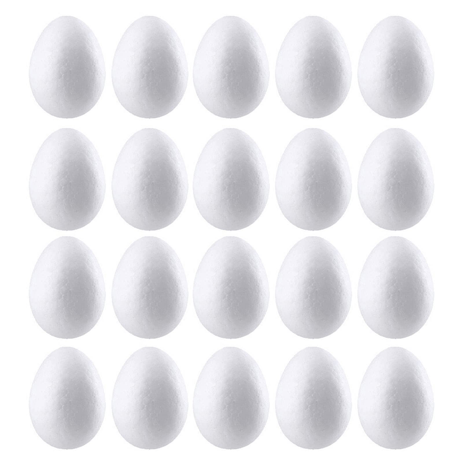 Ulafbwur Simulation Egg 20Pcs/Bag Convenient Foam Egg Easy Use Polystyrene Styrofoam Diy Easter Simulation Egg For Festival Simulation Egg Easter Egg