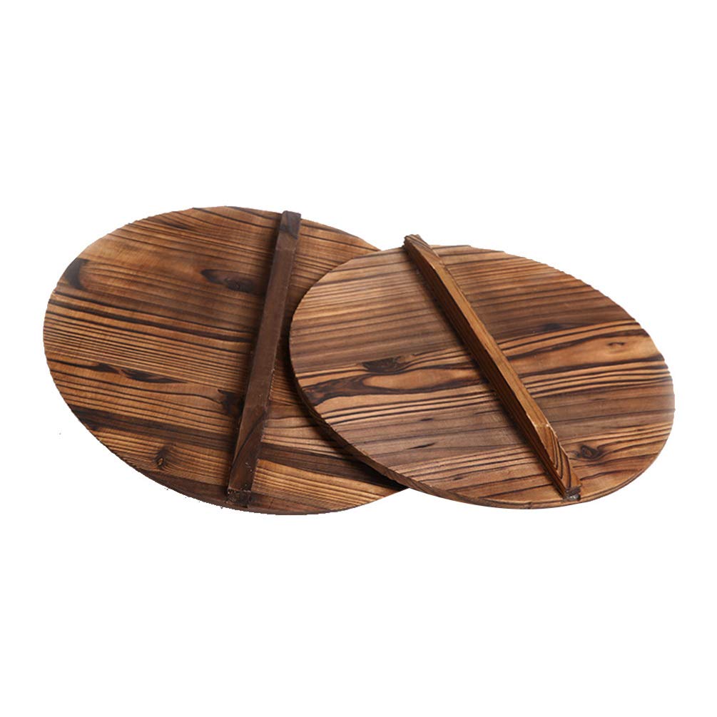 Tapa de sartenes de hierro Pantalla para salpicaduras de aceite Tapa de olla Wok de hierro fundido Tapa de madera Reemplazo de hierro Tapa de sartén profunda Herramienta de cocin