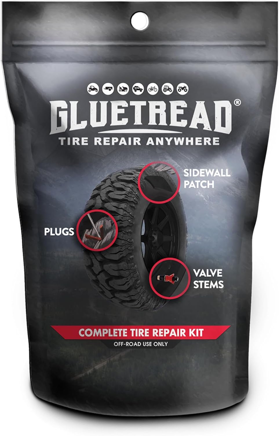 GlueTread Complete OffRoad Tire Repair Kit Repair Any