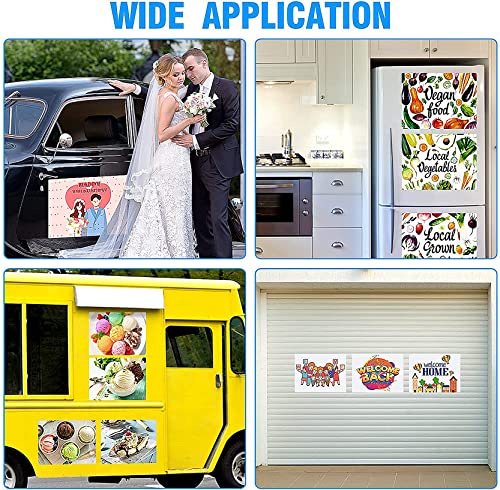 Car Magnetic Sheet, Large Blank White Magnet Sign Roll for Vehicle Doors, 11.5\" x 17.5\", 30 Mil Thick - Ideal for Custom Personalization Décor, Temporary Ads, Instructional & Warning Signs (1)