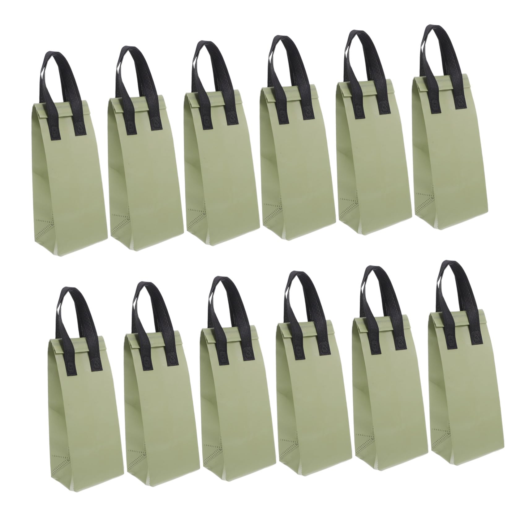 Cabilock 50 Pièces Sac Portable Réutilisable Sac Transport Boissons Chaudes Froides Vert Olive Isolation Thermique pour Café Thé Livraison