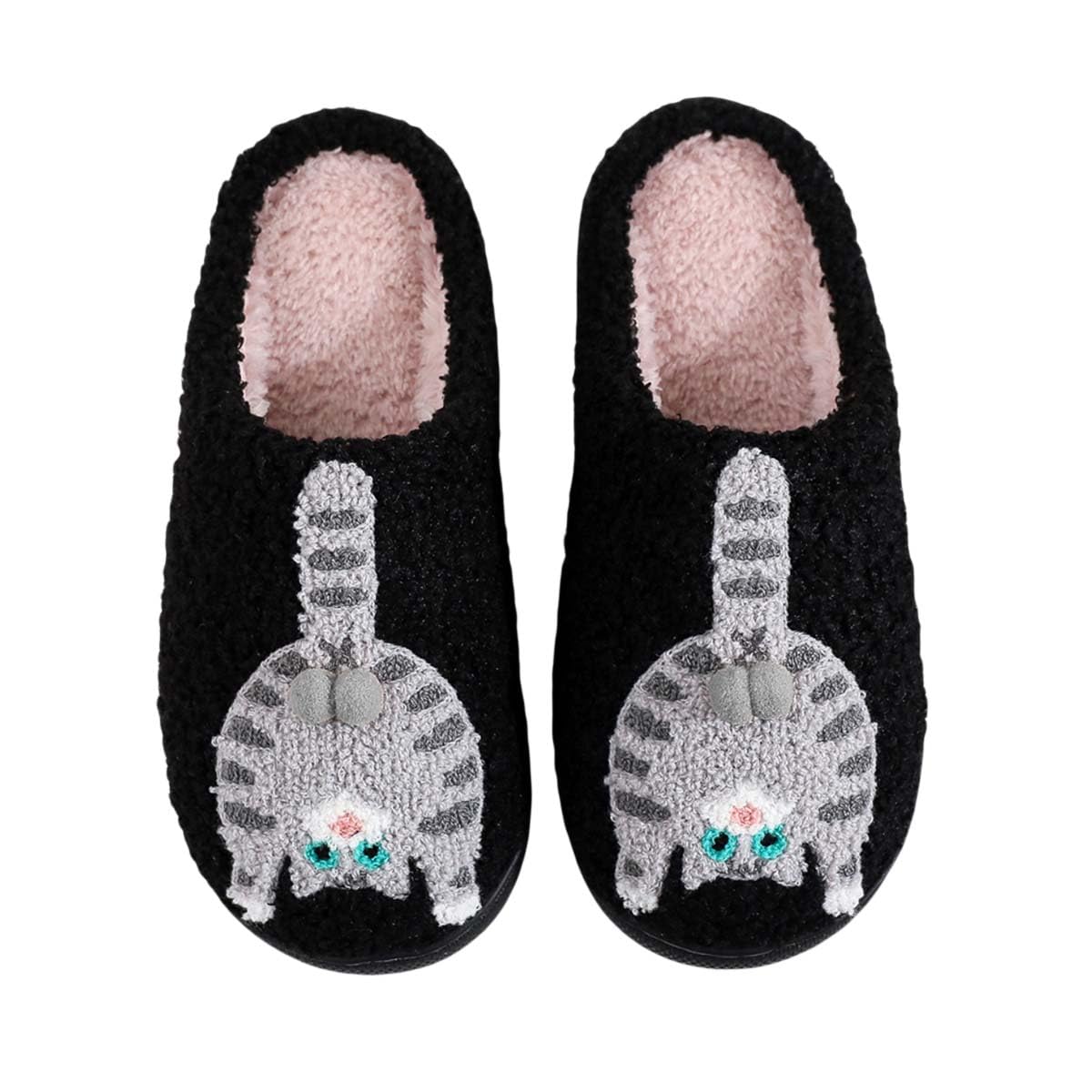 Highland Cow Slippers for Women Plush Scottish Highland Cow Animal Slippers Warm Non Slip Home Indoor Slippers
