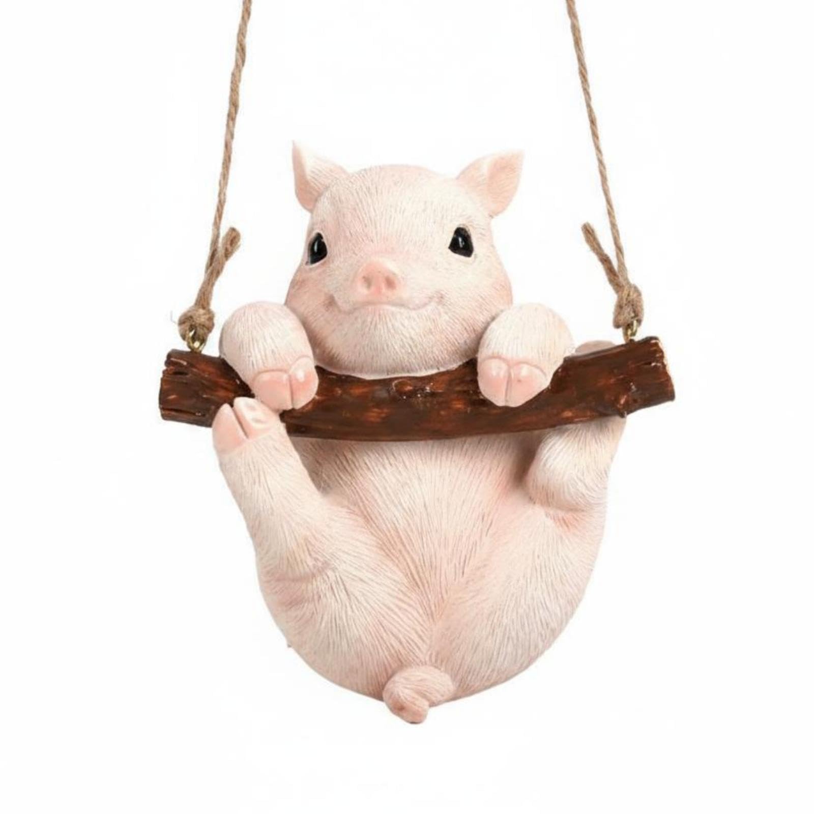 Pig Rope Hanger Cat Rope Hanger Easy to Hang Hanging Pig Ornament for Balcony, Courtyard Cute Pig Pendant|Home & Garden| Yard, Garden & Outdoor Living| Gardening Supplies| Plant Care,-image-31