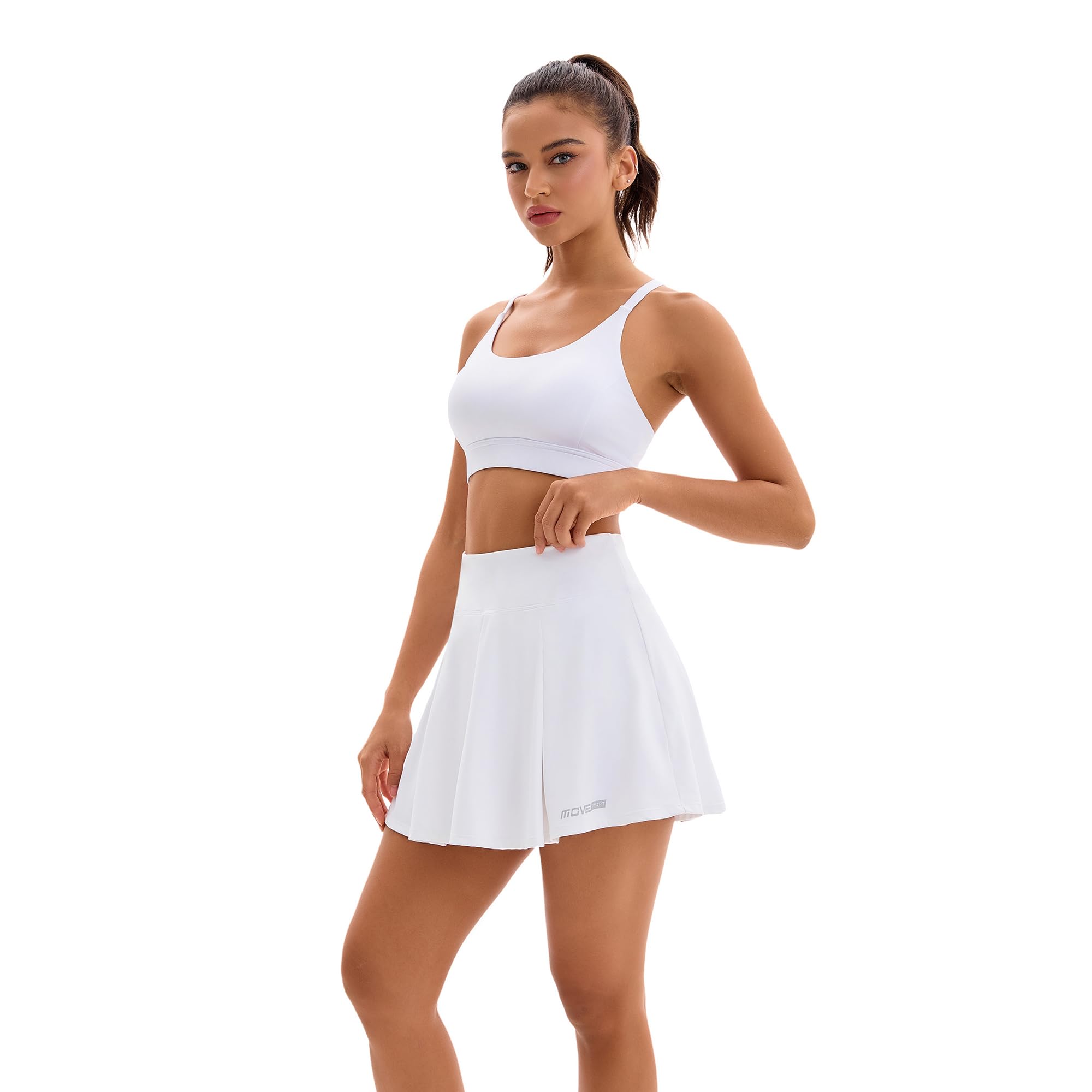 Falda de Tenis para Mujer Faldas atléticas con Pantalones Cortos Cintura Alta Faldas de Golf Falda Interior con 3 Bolsillos Falda de Tenis Plisada Falda Deportiva