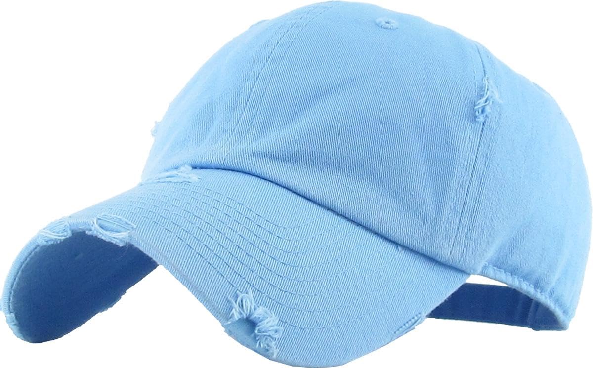 Vintage Washed Distressed Cotton Dad Hat Baseball Cap Adjustable Polo Trucker Unisex Style Headwear Adjustable