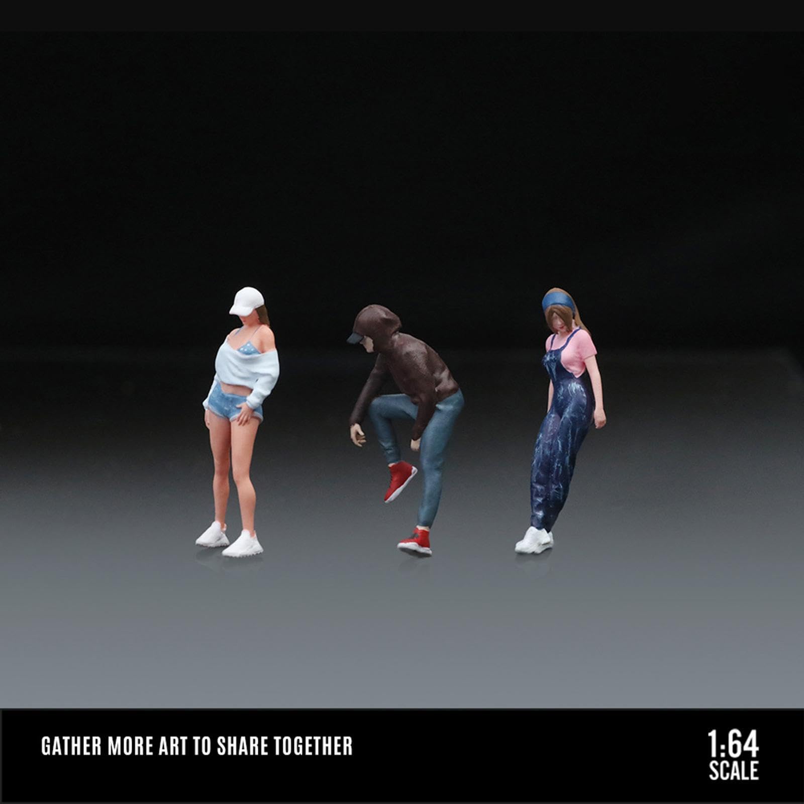 Sciarpa artistica Ragazzo Ragazza con gambe lunghe Diorama Figure | miniature di persone Set Espositori da collezione Figure di persone in Per scala 1/64 Piccoli modelli in resina