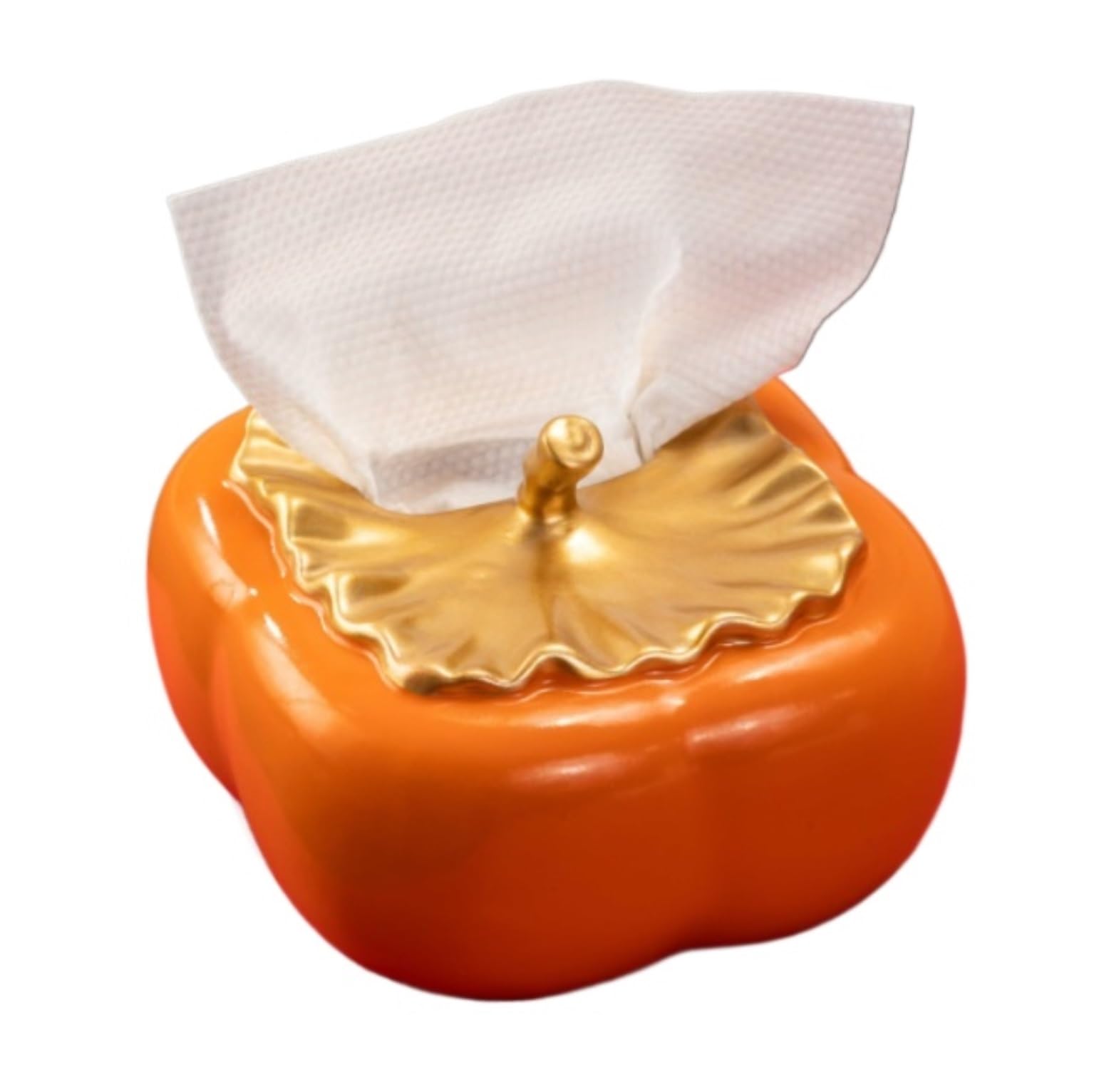 Pudełko na Chusteczki Nawilżane, Ceramiczne Pudełko Na Chusteczki Persimmon Nowoczesny Pojemnik Do Przechowywania Stół Salonu Dekoracja Stolika Kawowego Sypialni i Salonu