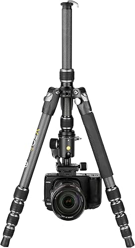 Miniatura 9 de Vanguard VEO3T235CBP - Trípode de viaje de fibra de carbono con cabezal de bola, mango extraíble y zapata rápida con soporte integrado para