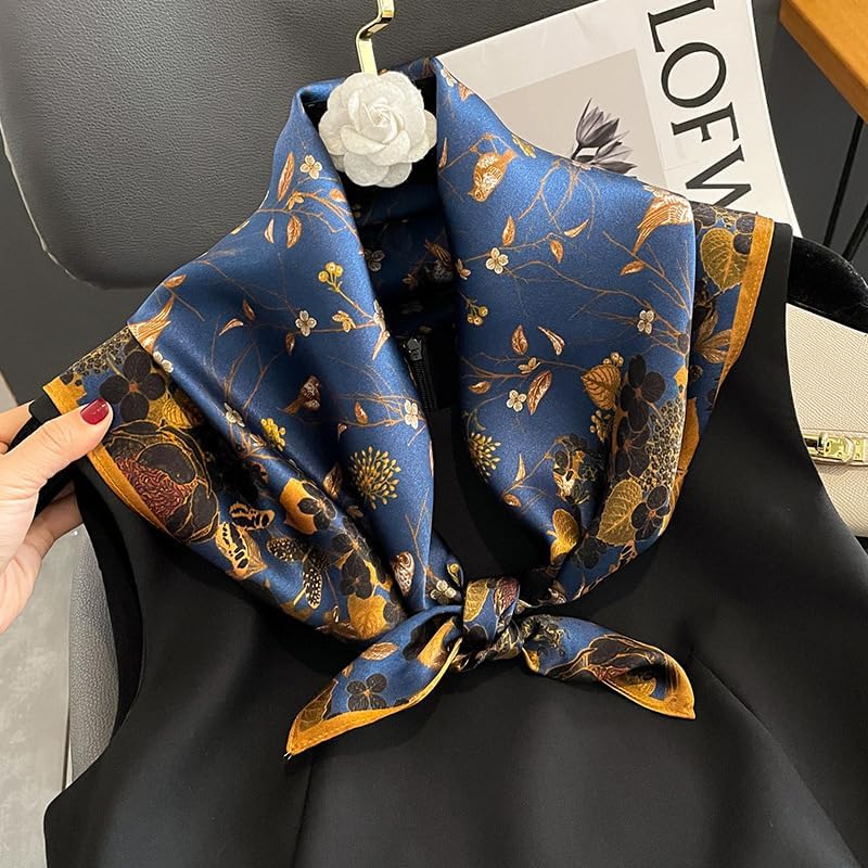 100% Pure Mulberry Silk Scarfs 26"x26" Square Scarf Women Neckerchief Headscarf hair scarf bandana Gift Packed - Image 2