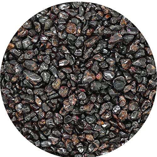 Image of Amazing Gemstone Garnet Crystal Chips Aquarium Gravel Rocks - 1000+ Carat Garnet Chips Bulk Fish Tank Gravel, Small Tumbled Stone Chips and Tiny Crystals for Decoration (Natural AAA Grade Gemstones)