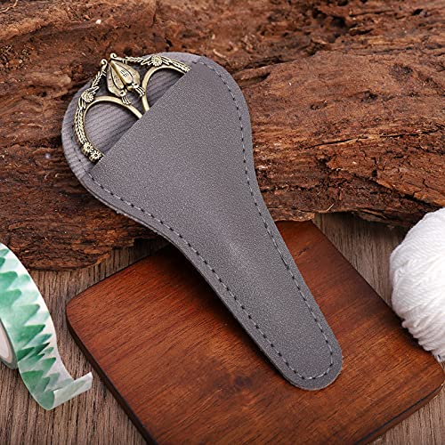 Hitopty Precision Embroidery Scissors – 4.6In Vintage Classic Straight Pointed Shears, Sharp Stainless Steel Small Detail Thread Snips For Needle Craft, Sewing, Decoupage, Yarn, Fabric – With Pouch #TOP4