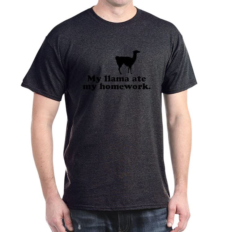 CafePress Funny Llama Dark T Shirt Graphic Shirt