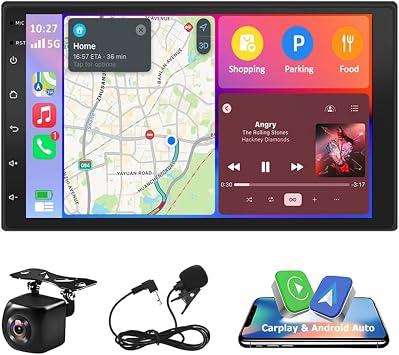 7" Touchscreen Android 13 Car Stereo for Nissan Patrol GU Y61 1997-2009 w/Carplay & Android Auto Car Radio 2G+32G GPS Navigation Head Unit Support Bluetooth WiFi FM/RDS Backup Camera SWC